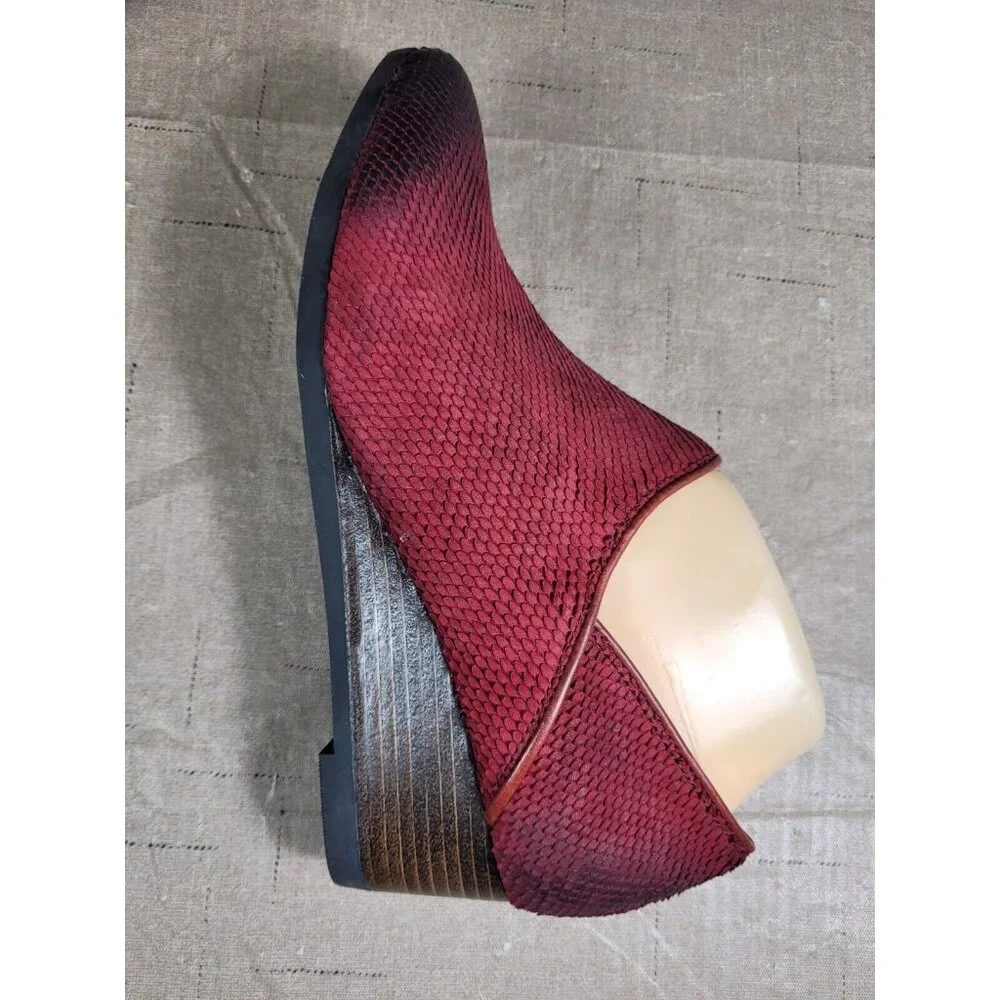 Bussola Women's Size 9 39 Ankle Boots Weyburn Willow Wedges Missouri Wine (869) - Picture 8 of 9